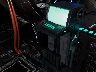 Sci fi Time Machine-Low-poly Low-poly 3D model