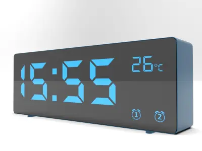 CLOCK BLUE BLUE Low-poly 3D model
