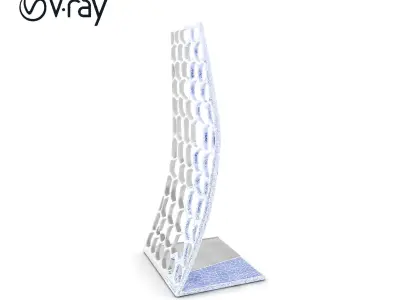 Contemporary Hexagonal Screen Decor Model Pack Low-poly 3D model
