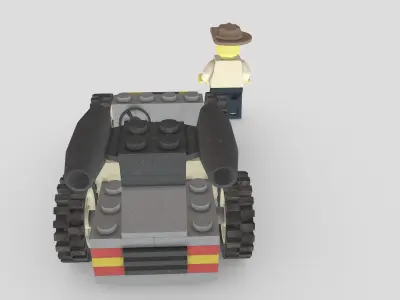 Johnny Thunder from Lego Racers 1999 game Free low-poly 3D model