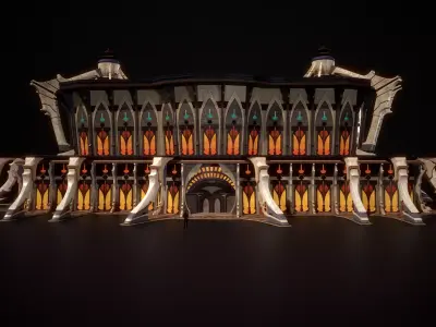 building 7 Low-poly 3D model