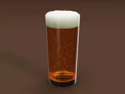 Drink Glass - Beer on Collins Glass 3D model