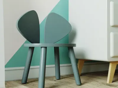 Baby dresser with decor by Maisons du Monde 3D model