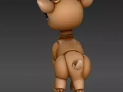 Christmas Reindeer Articulated Holiday Reindeer 3D Print Model Low-poly 3D model