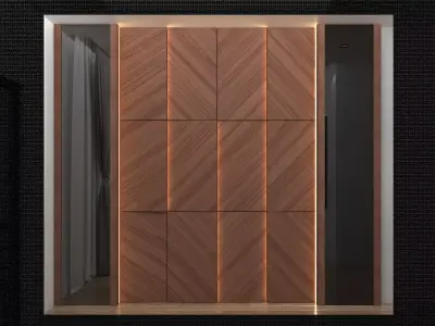 Wall panel Low-poly 3D model purchase