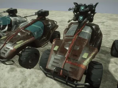 Viper Squad Vehicle pack Low-poly 3D model