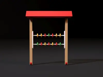 Childrens abacus 3D model