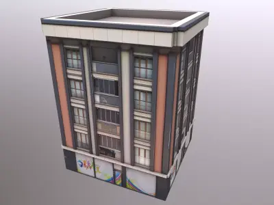 Architectural Building-5 Free low-poly 3D model