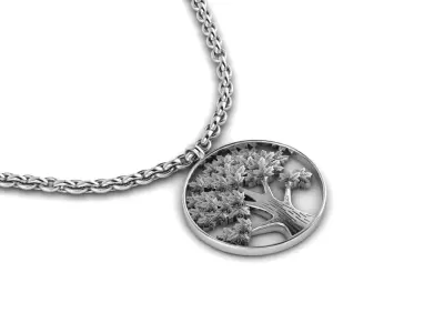 Hip Hop Fashion Tree Pendant 3d Printable Model 3D print model