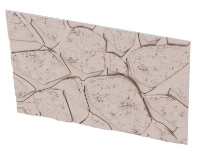 decor set wall panel wall stone relief mural CNC 27  3D model