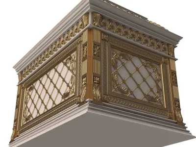 Chest 08 White Low-poly 3D model