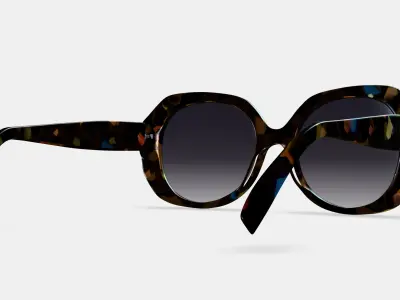Rosetta Sunglasses in Amalfi Tortoise Low-poly 3D model