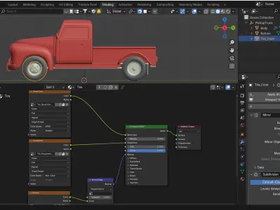 Stylized Retro Pickup Truck 3D model