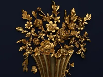 Classic decor ornament v-3D model 24 3D model