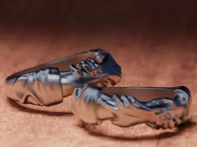 Helping hand ring 3D print model