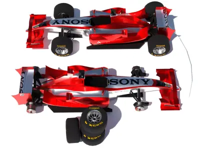 Formula 1 racing car Low-poly 3D model