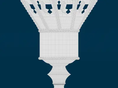 Moroccan floral shape lamp 3D model
