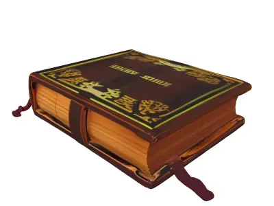 Vintage Leather Family Photo Album Low-poly 3D model