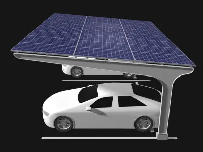 Solar carport 25U08 3D model