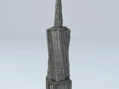 Sci Fi Shapes  - Dystopia Building 5 3D model