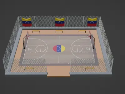 Basketball Stadium - Venezuela Low-poly 3D model