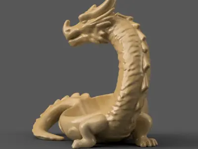 Dragon Organizer  Echo Dot Holder planter candle holder 3D print model