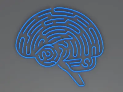 blue brain maze 3D model