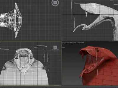 head of snake 3D model