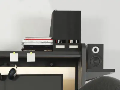 Office 3 ikea computer desk 3D model