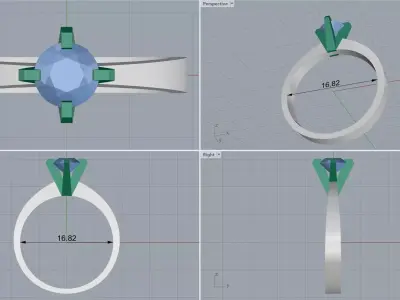 ring woman  3D print model 94