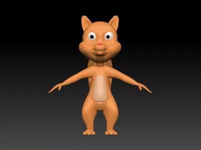 Baby Squirrel 3D Model 3D model
