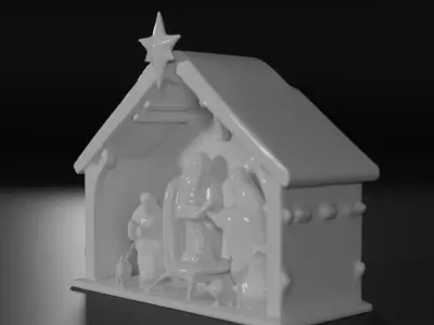 abstract nativity scene 2 3D model