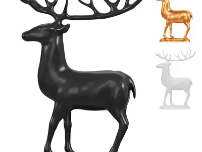 Deer Sculpture 3D model