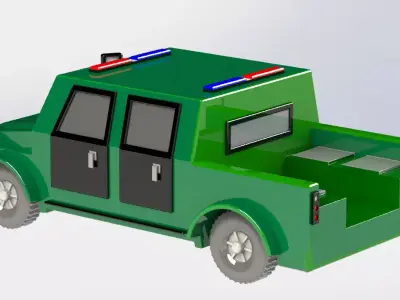 Armored SUV T2 printable 3D Model 3D print model 3D print model