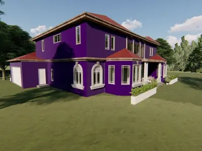 Wealth Estate Territory Indigo Home Model Low-poly 3D model