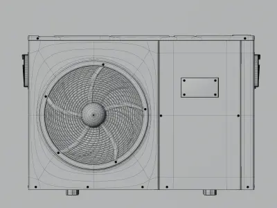 Heat Pump Low-poly 3D model Low-poly 3D model