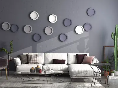 Modern Luxury Living Room Set  3D model