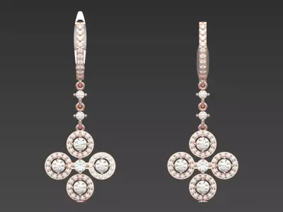 luxury jewelry earring je0104 3D print model