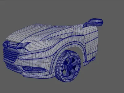 Car Modeling in Maya Low-poly 3D model