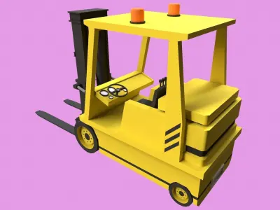 Lowpoly Forklift Low-poly 3D model