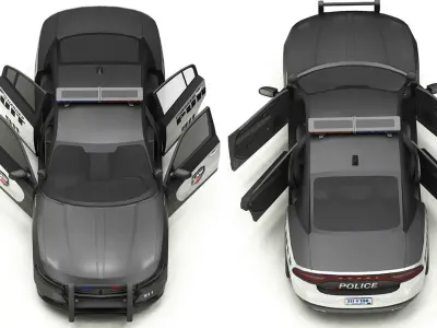 Car Police 3 Low-poly 3D model