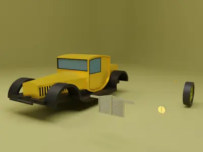 Lowpoly Car 6 Low-poly 3D model