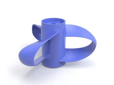 Toroidal boat propeller - 3 blades 3D print model