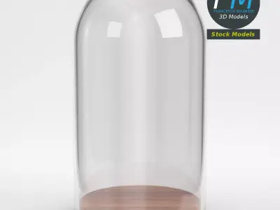 Glass dome with base 3D model