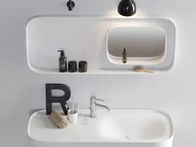 Washbasin Rexa Design Fonte set 3 3D model