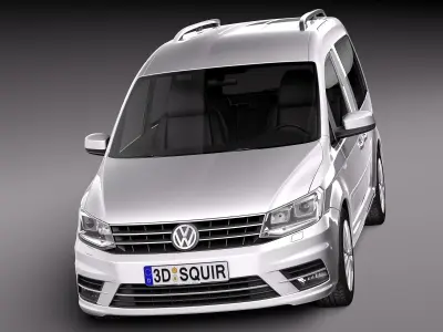 Volkswagen Caddy Passenger van 2016 3D model
