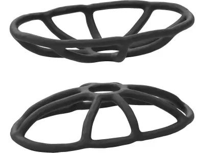 Nested clay bowl 3D model