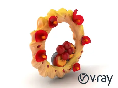 Star Shaped Meringue Ring Dessert model pack Low-poly 3D model