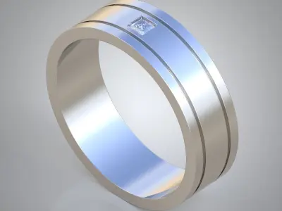 Diamond ring 0278 3D printable model  Free 3D print model