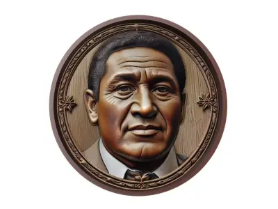 Eusebio Footballer Medallion 3D print model
